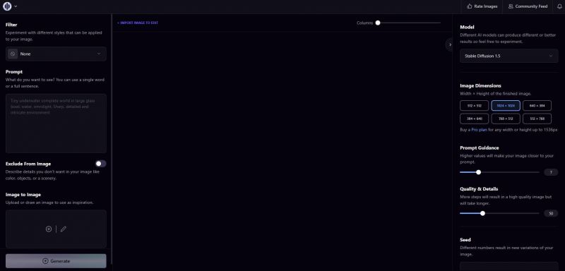 Сервис Playground AI для создания картинок. Интерфейс Playground AI. Сервис Playground AI для создания картинок. Интерфейс Playground AI. Фото.